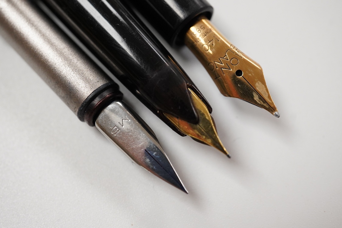 Montblanc and Pelikan fountain pens and associated spares